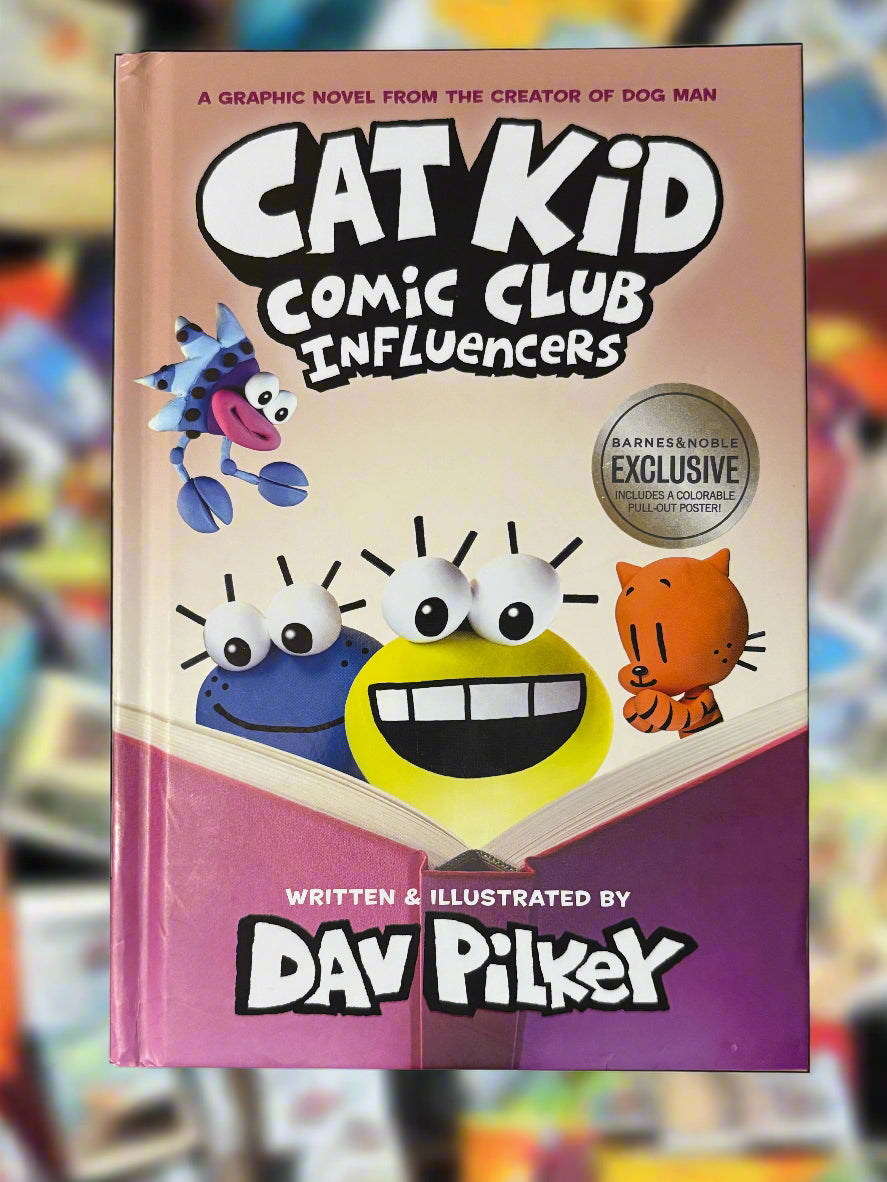 Cat Kid Comic Club Influencers(Cat Kid #4)- By Dav Pilkey