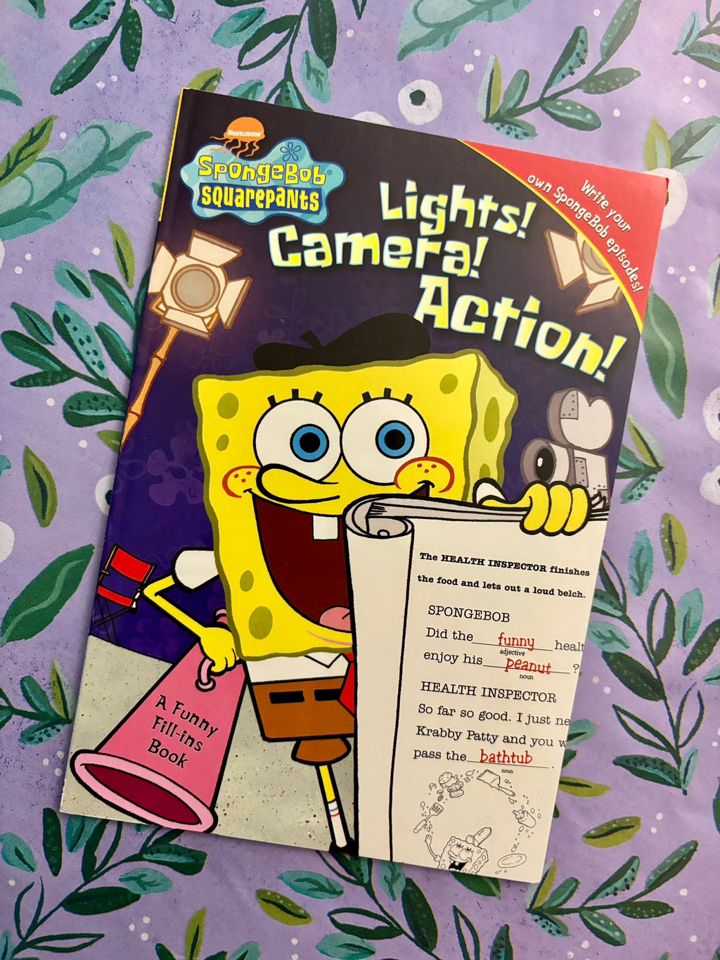 Spongebob Squarepants: Lights! Camera! Action! A Funny Fill-Ins Book