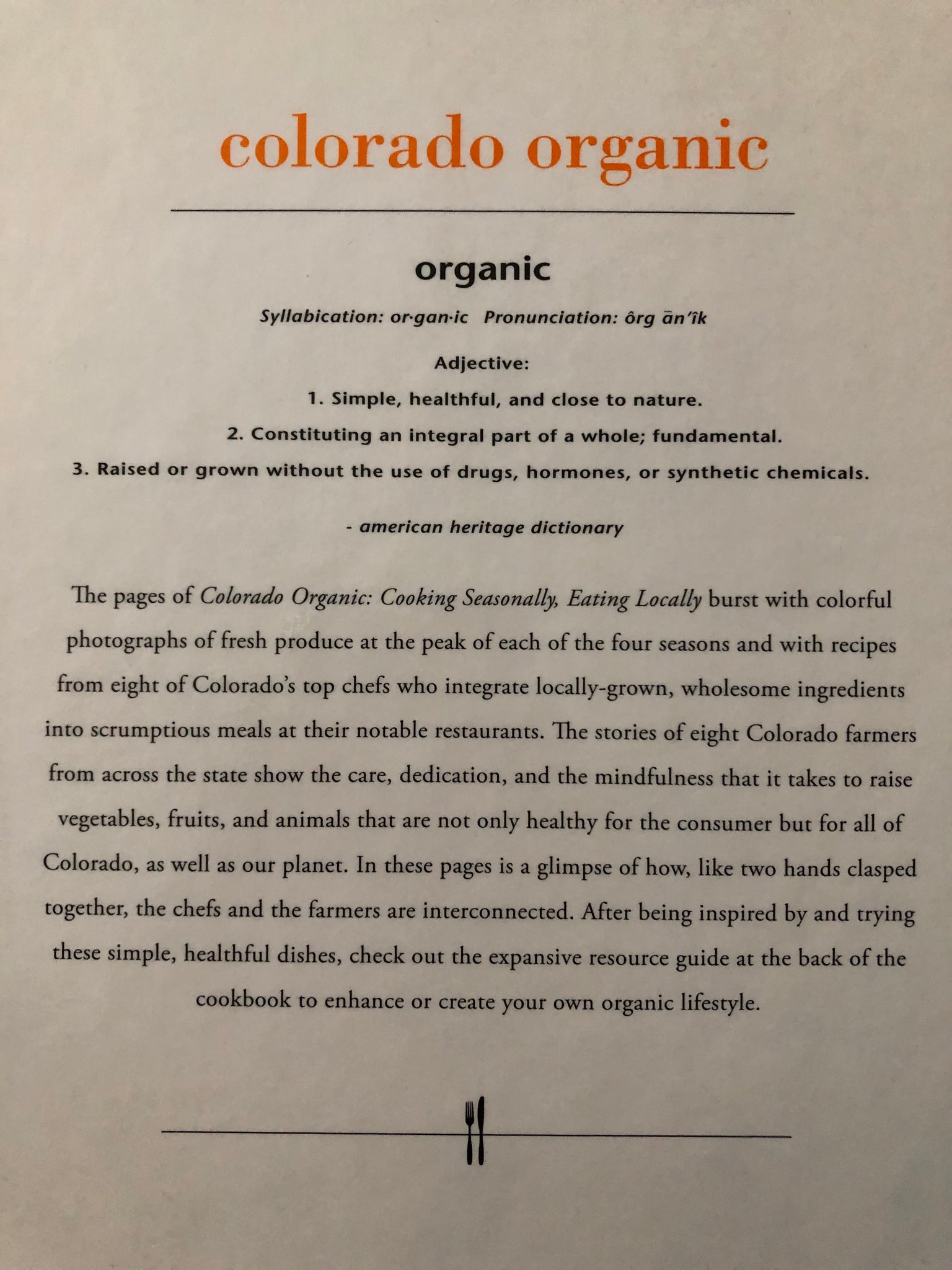 Colorado Organic- By Jennifer Olson